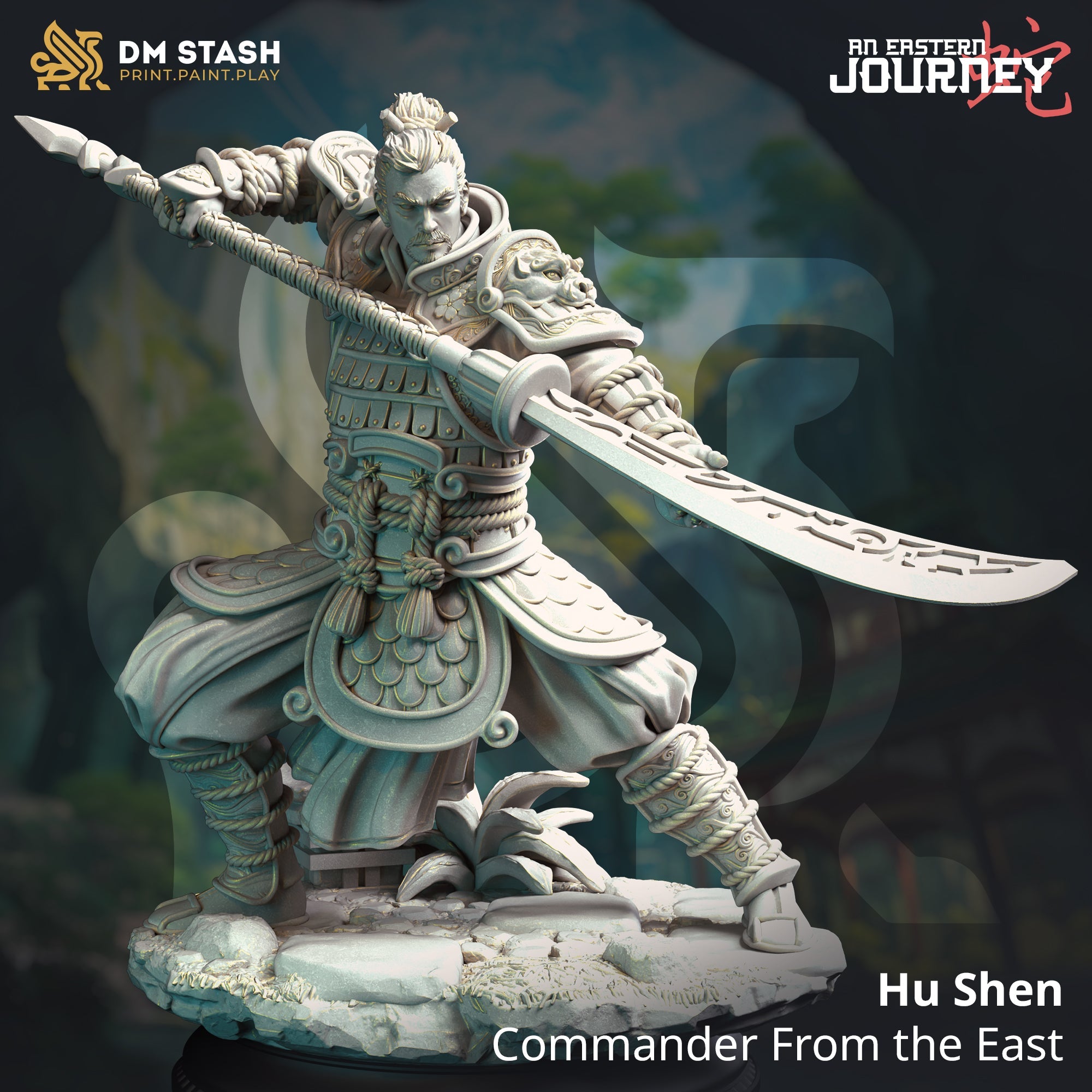 Hu Shen, Commander from the East (Male Human Fighter) -
