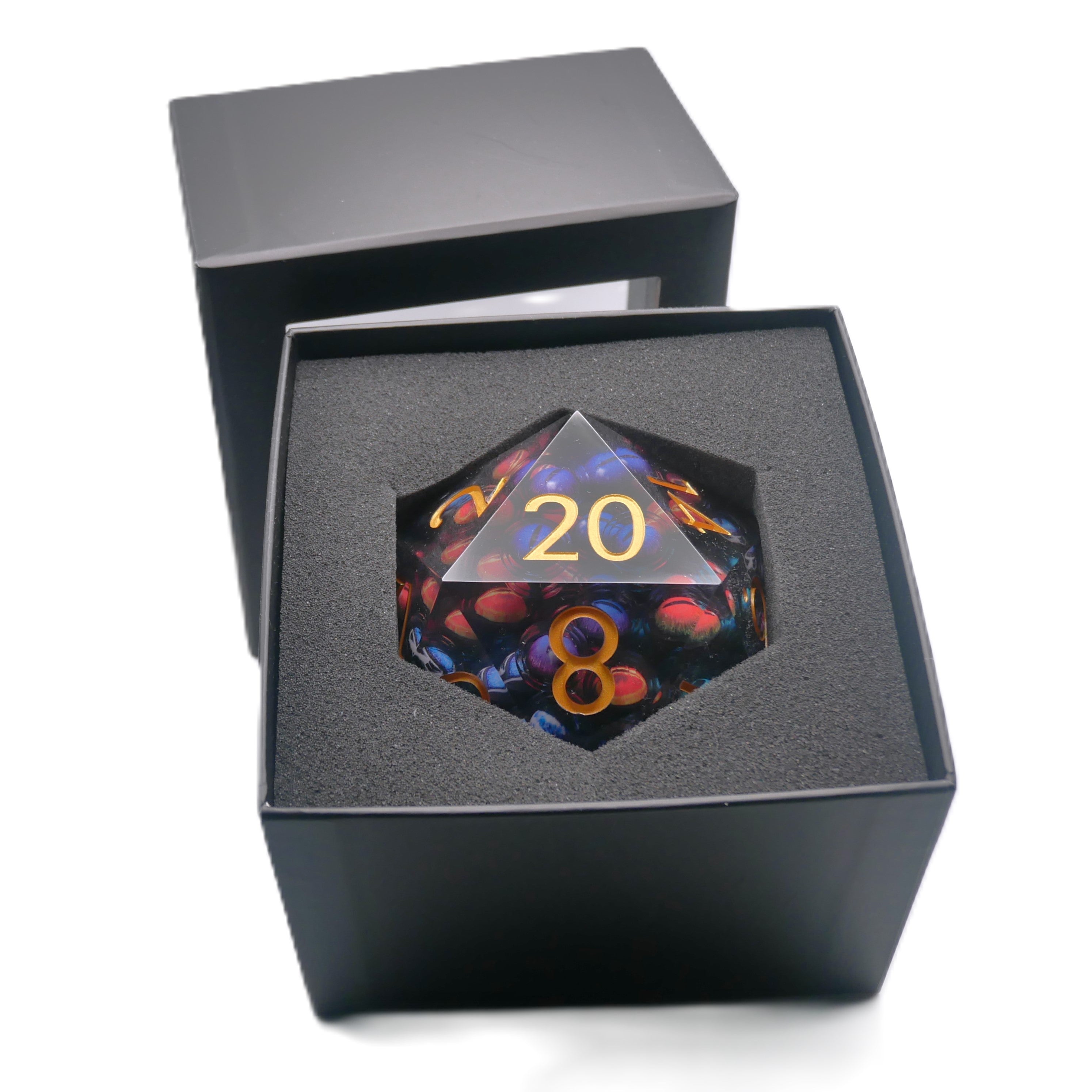 Hydra's Eyes | Table Smasher D20 Moving Eye DnD Dice | Acrylic RPG Gaming Dice - Collectors World Toys