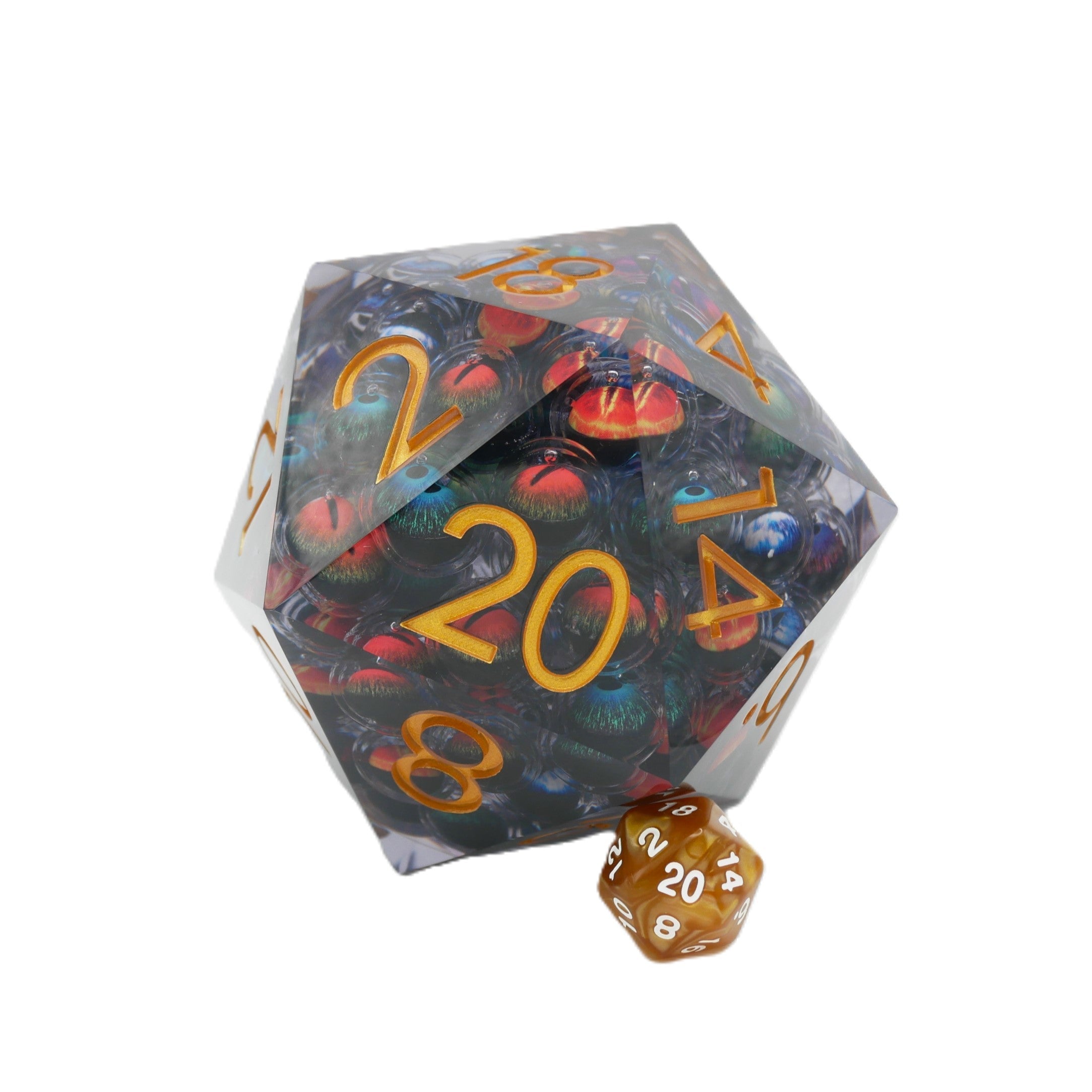Hydra's Eyes | Table Smasher D20 Moving Eye DnD Dice | Acrylic RPG Gaming Dice - Collectors World Toys
