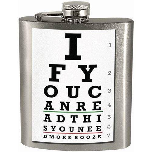 If You Can Read This You Need More Booze 7oz. Hip Flask Main image