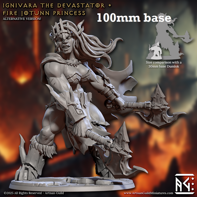 Ignivara the Devastator, Fire Jotunn Princess (Epic Giant Boss) Hover Image