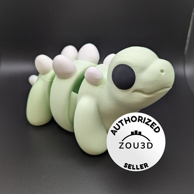 Large-Scale Flexible Baby Stegosaurus | Big Dinosaur | Chubby Dino | Zou3d - Collectors World Toys Hover Image