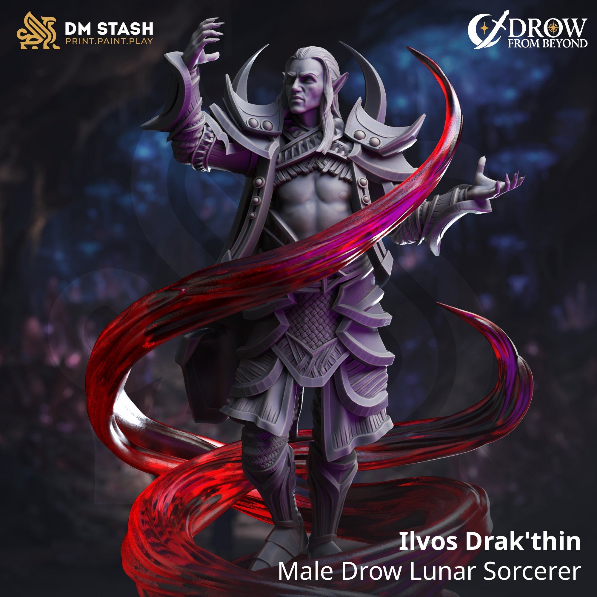 Ilvos Drak'thin (Male Drow Lunar Sorcerer) Main image
