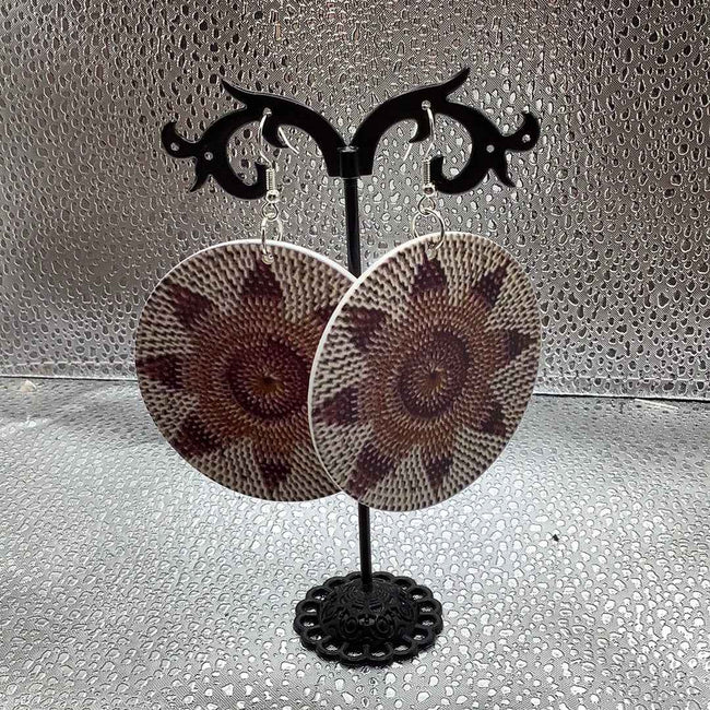 Round Tribal earrings Hover Image