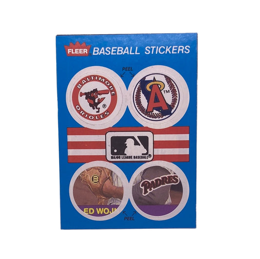 Fleer Edward Wojna Sticker Sports Card