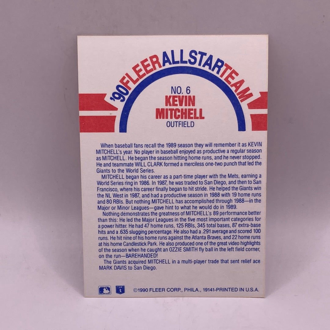 Fleer Kevin Mitchell Sports Card