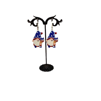 Americana gnome with Ice Cream Earrings