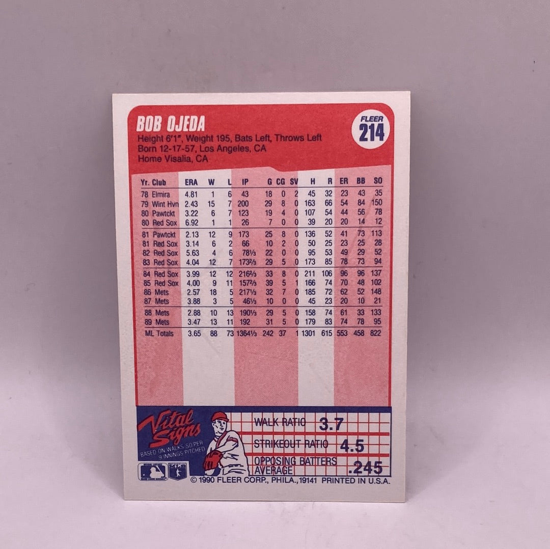 Fleer Bob Ojeda Sports Card