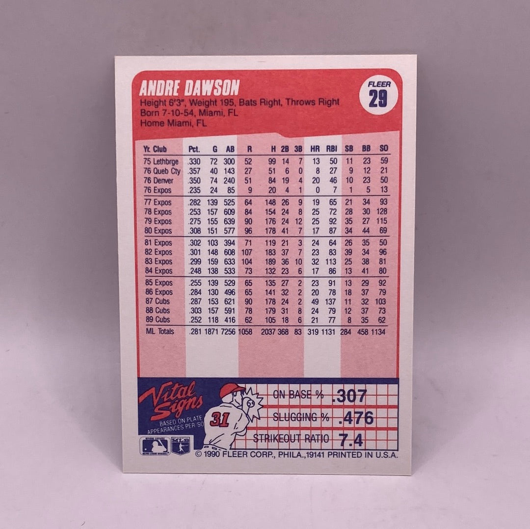 Fleer Andre Dawson Sports Card