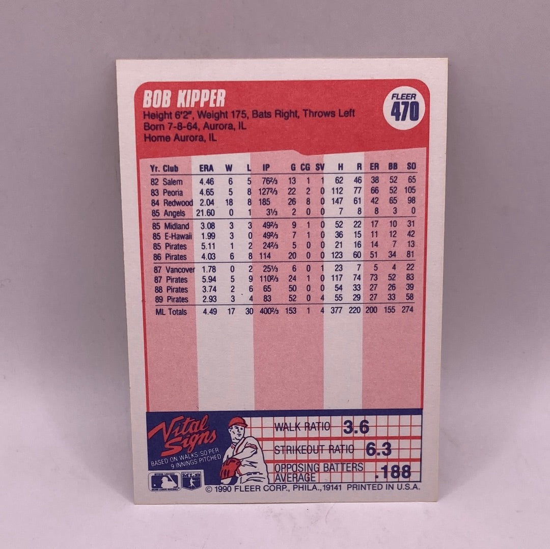 Fleer Bob Kipper Sports Card