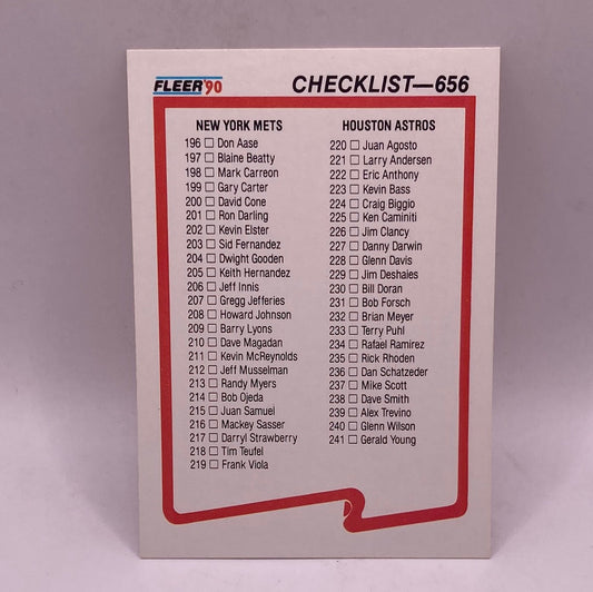 Fleer Checklist #656 Sports Card