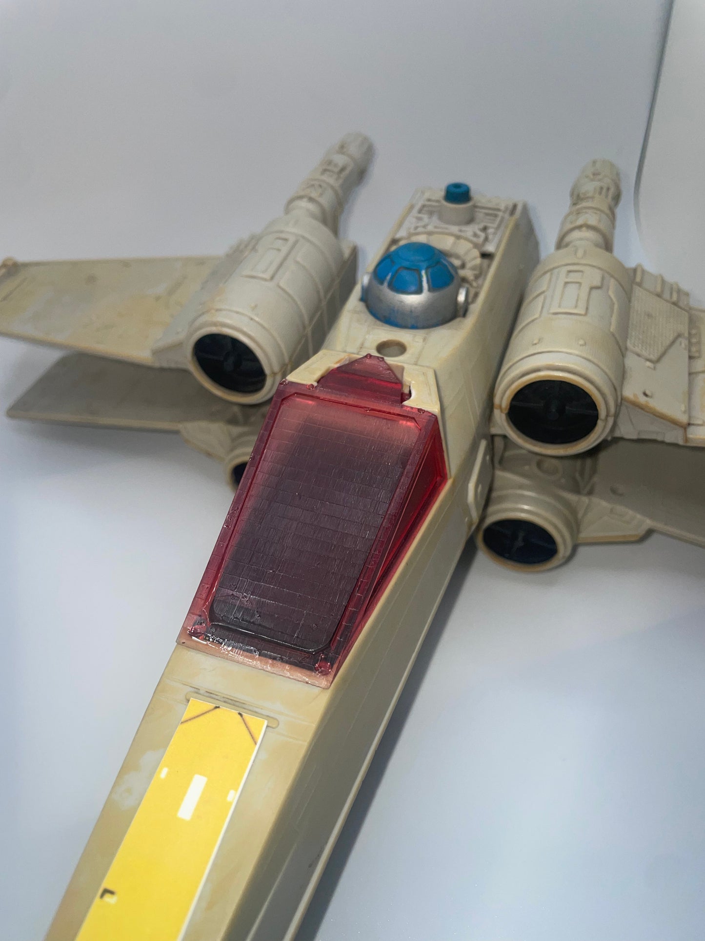 Vintage Star Wars X Wing fighter Canopy Glass Reproduction Part 1978 Kenner Toys