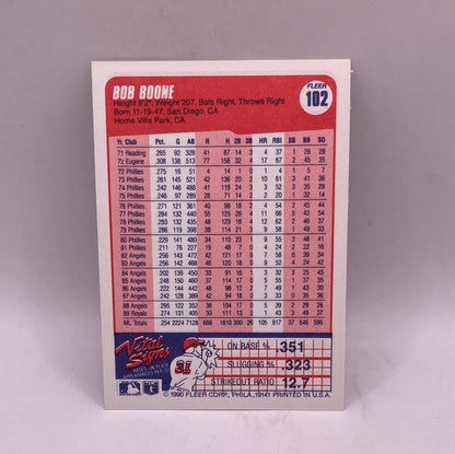 Fleer Bob Boone Sports Card