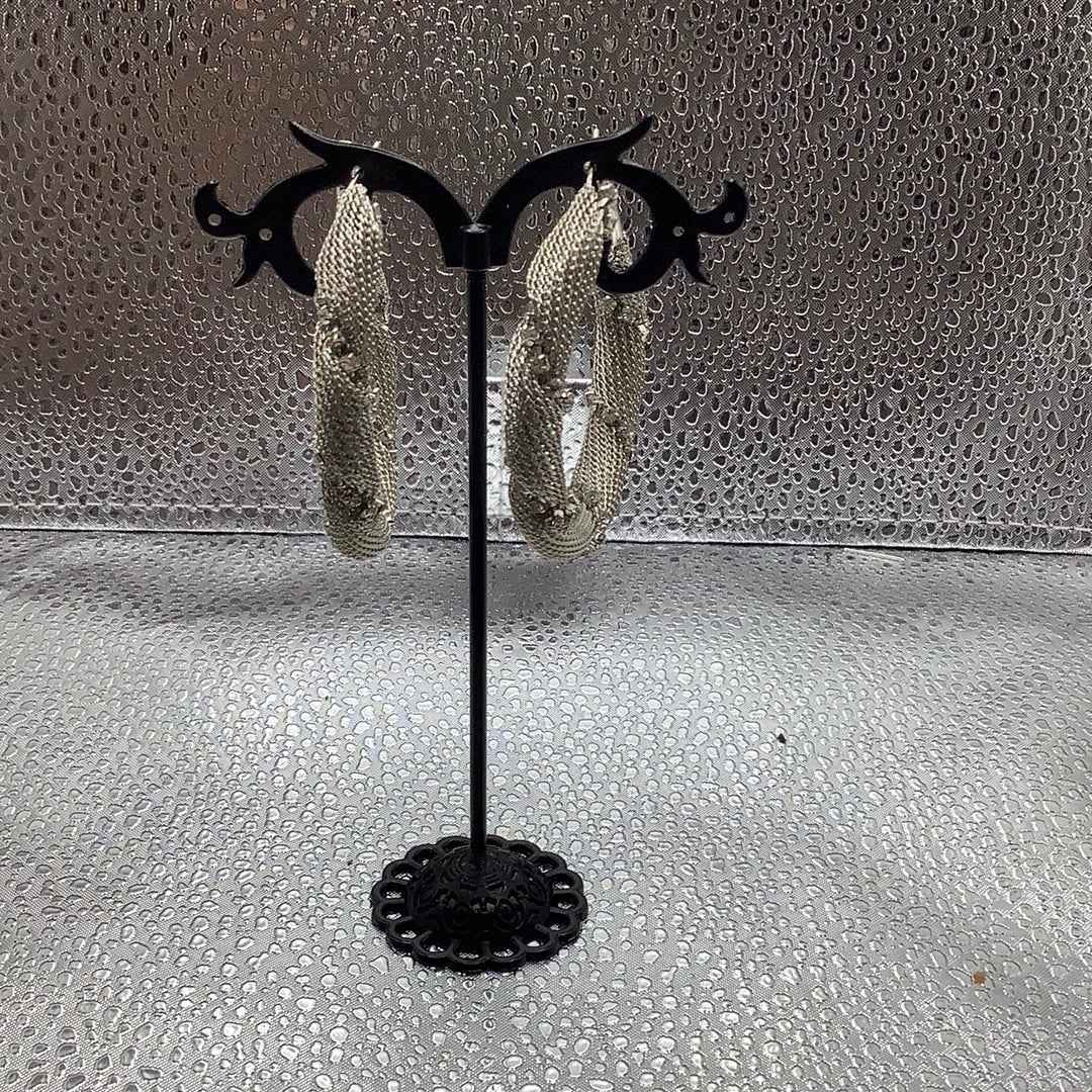 Silver hoop earrings Main image