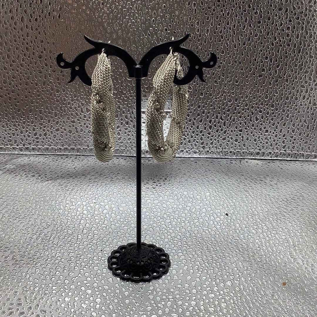 Silver hoop earrings