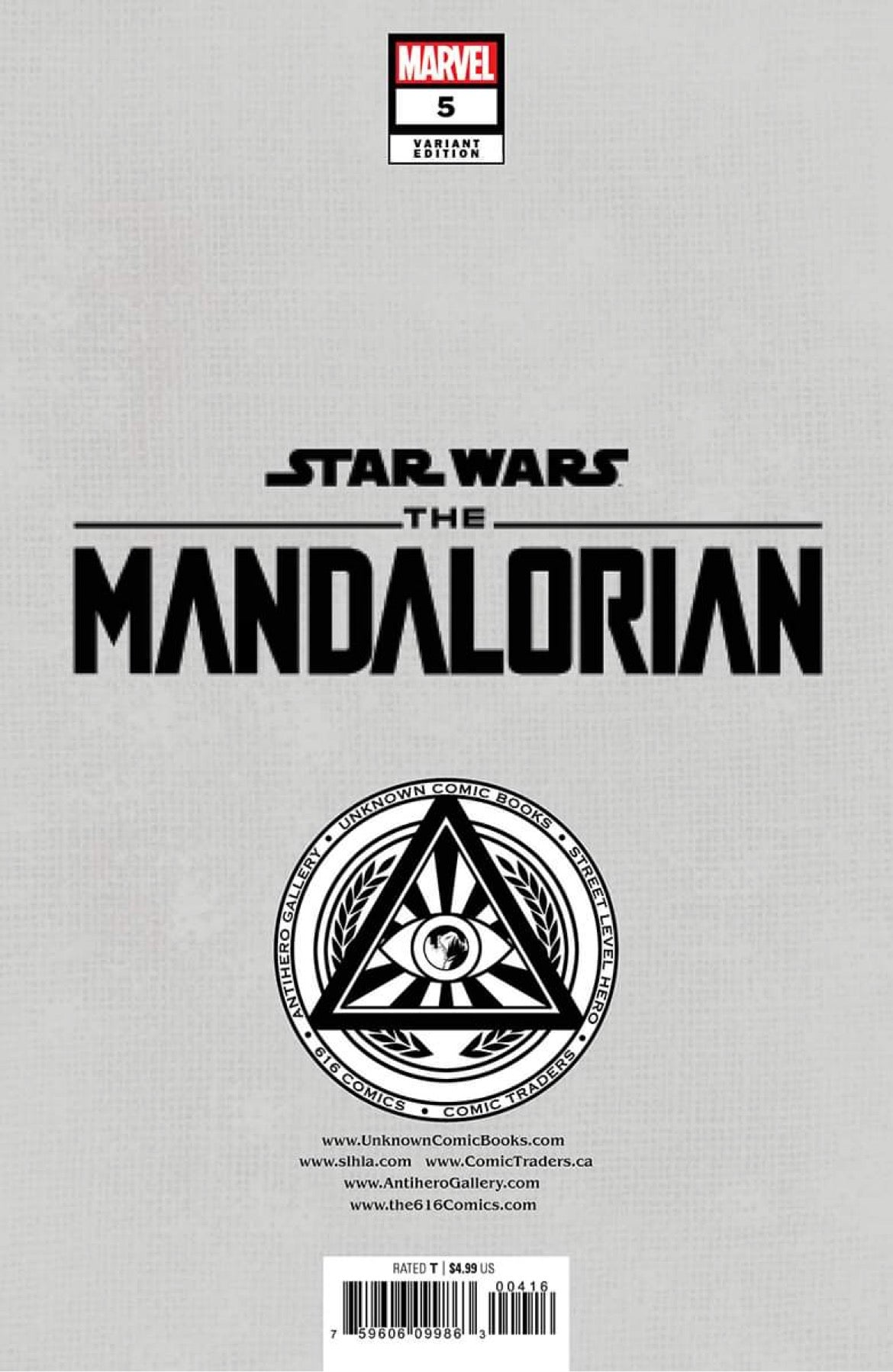 Star Wars: The Mandalorian #5 Unknown Comics Patch Zircher Exclusive Var (11/02/2022) - Collectors World Toys