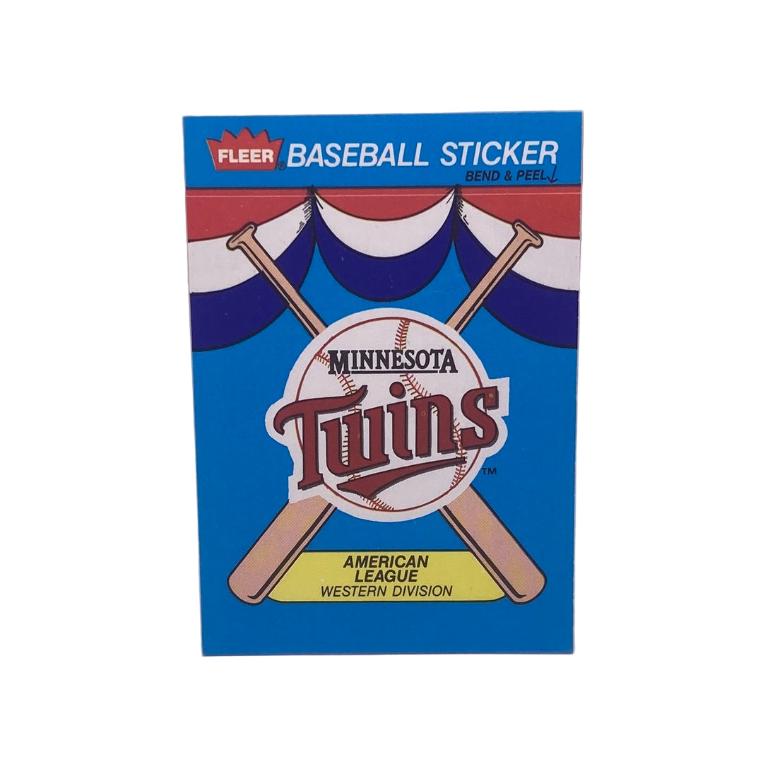 Fleer Minnesota Twins Baseball Sticker Sports Card