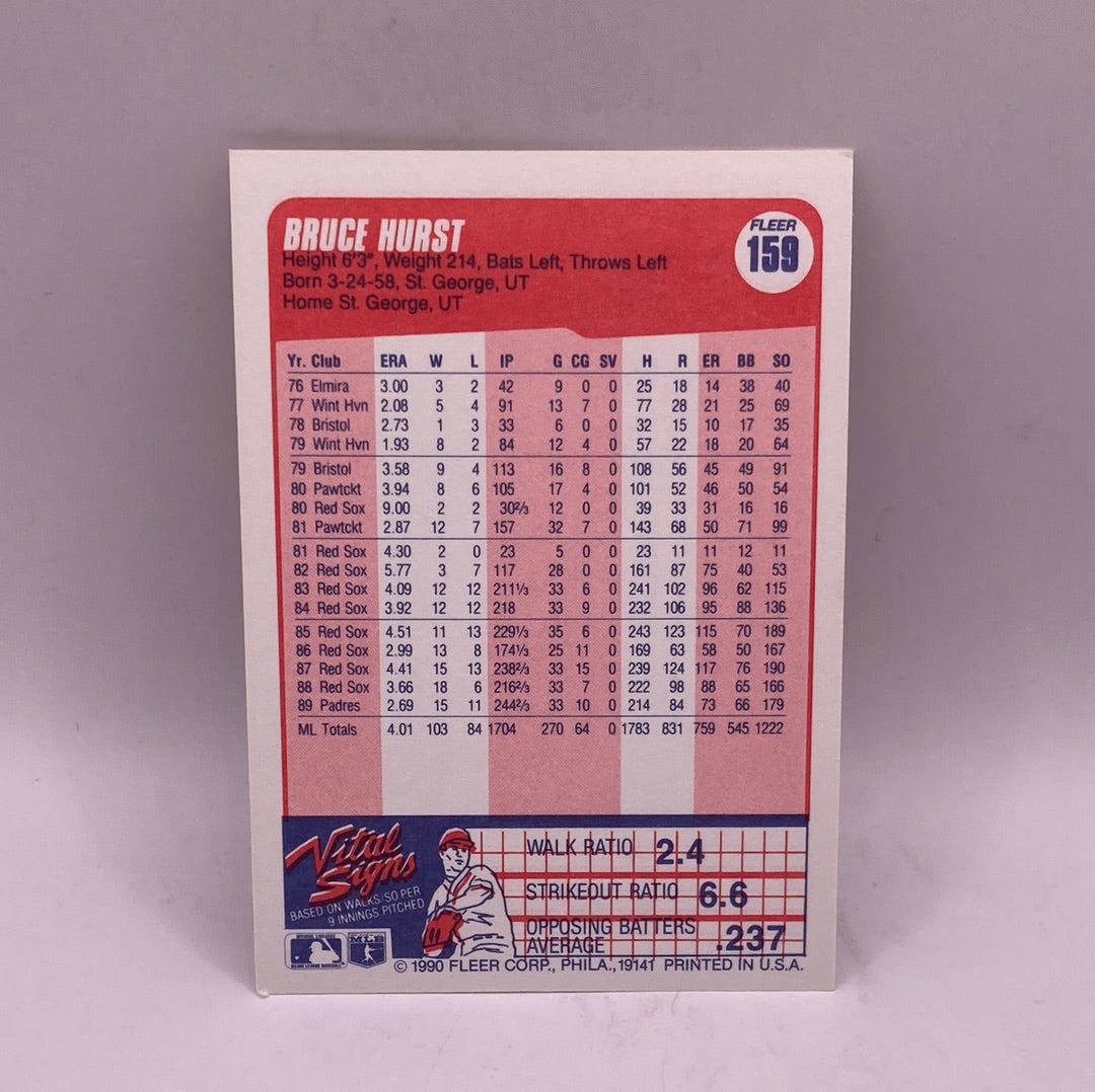 Fleer Bruce Hurst Sports Card
