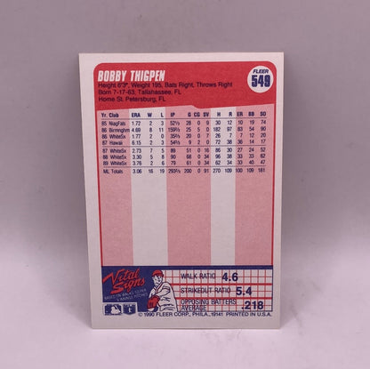 Fleer Bobby Thigpen Sports Card