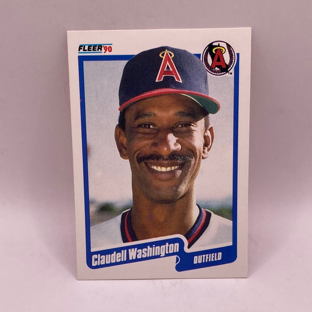 Fleer Claudell Washington Sports Card Main image