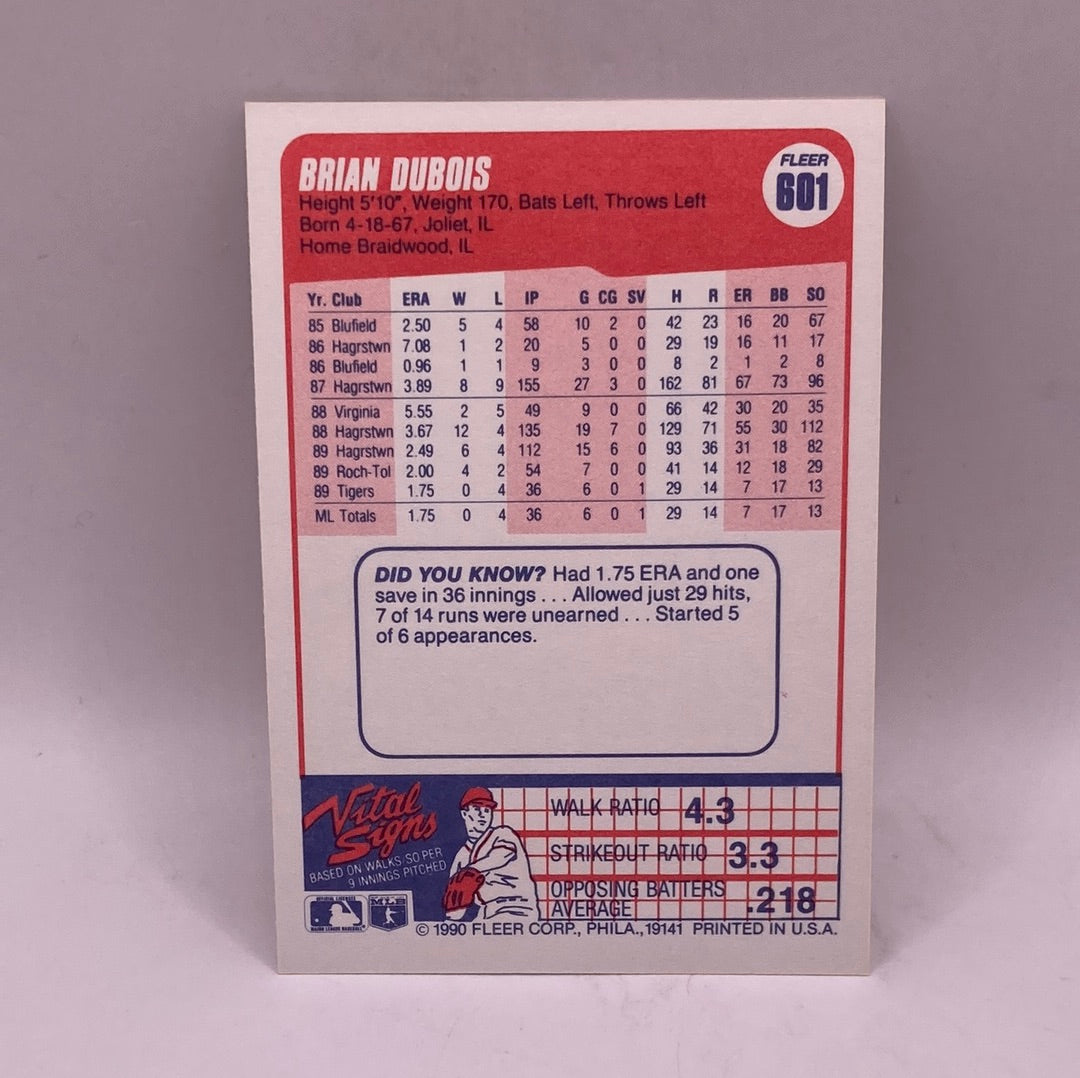 Fleer Brian Dubois Sports Card