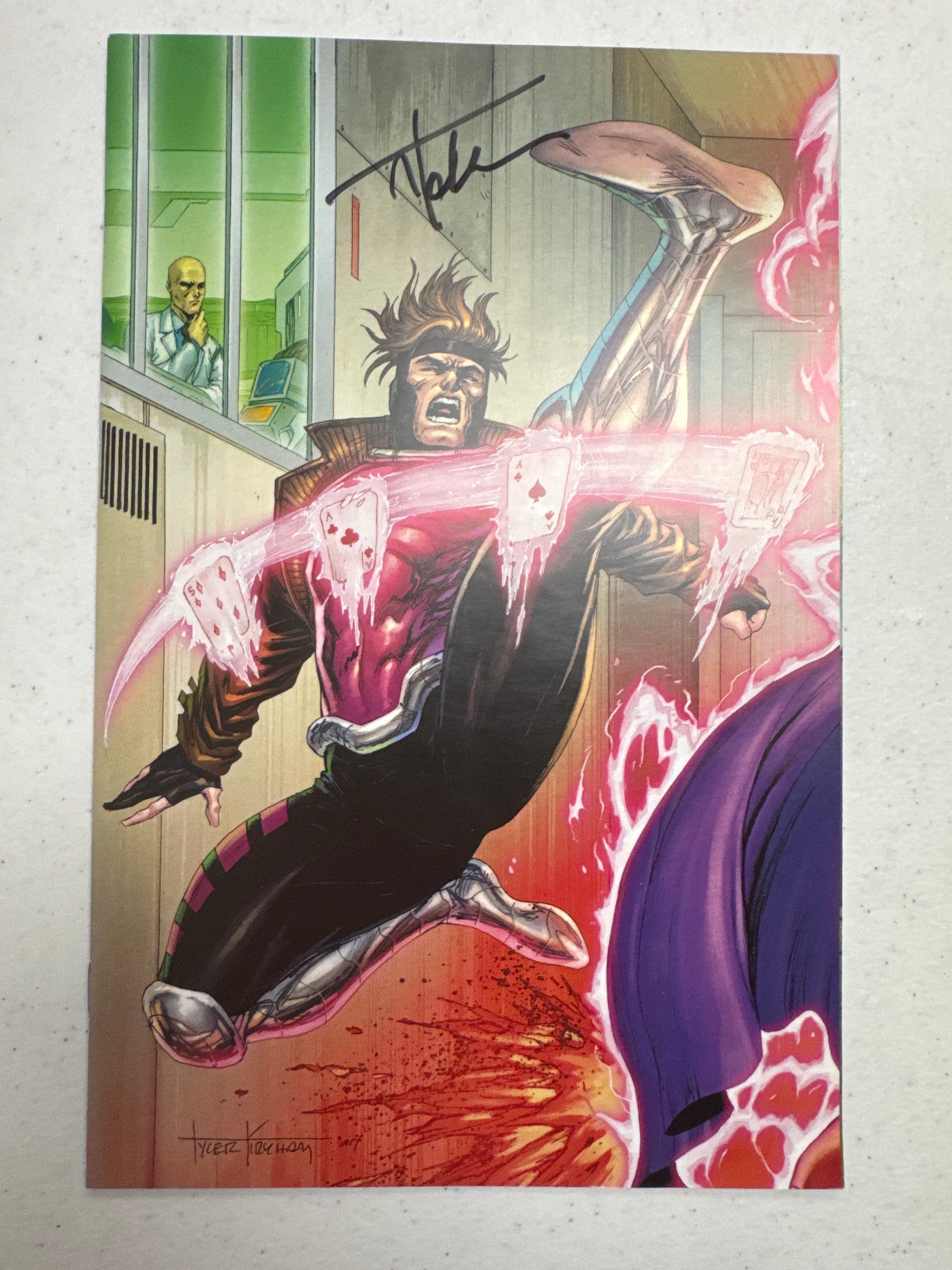 [Signed by Tyler Kirkham] UNCANNY X-MEN #4 Kirkham Unknown Tyler Kirkham Exclusive Virgin Var - Collectors World Toys