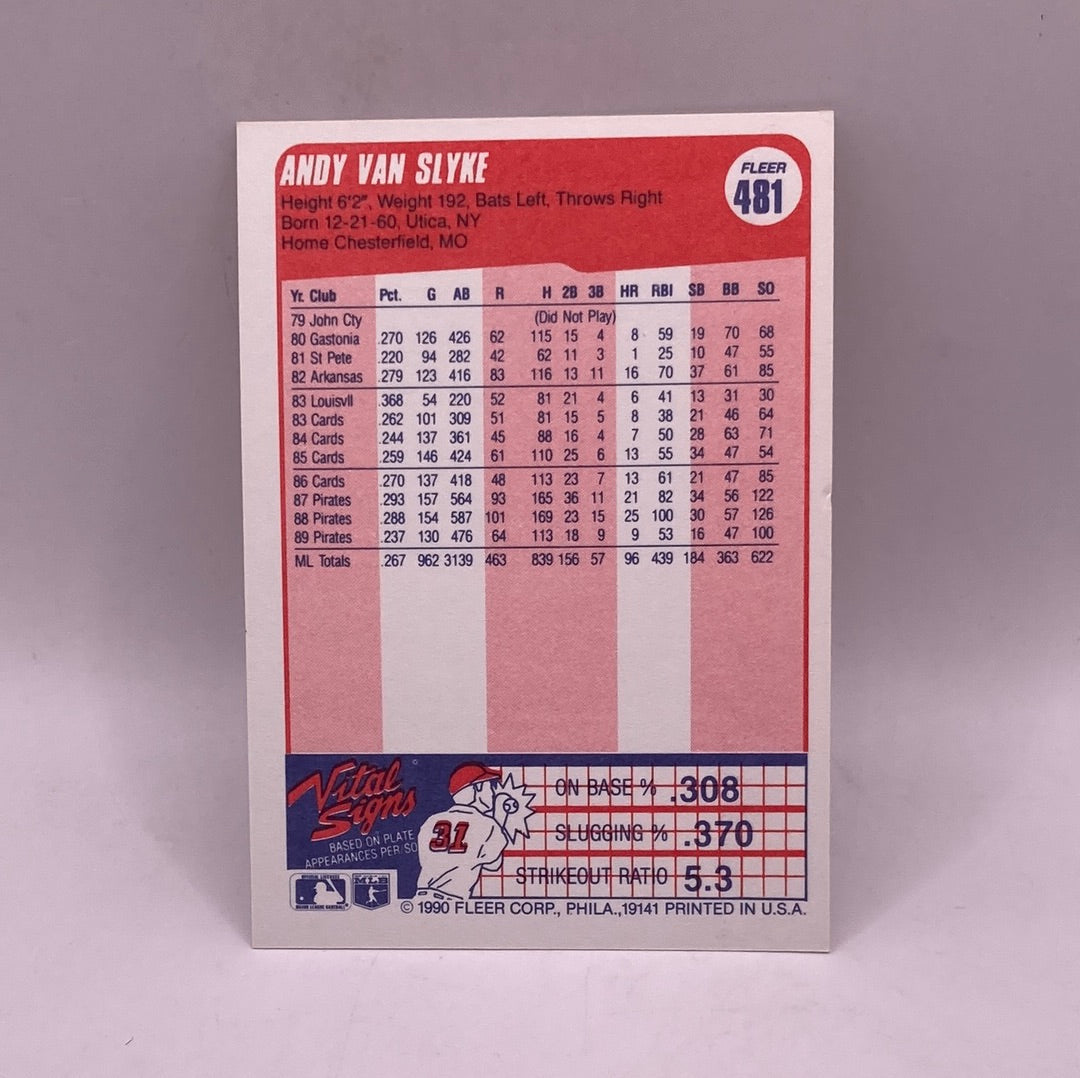 Fleer Andy Van Slyke Sports Card