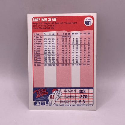 Fleer Andy Van Slyke Sports Card