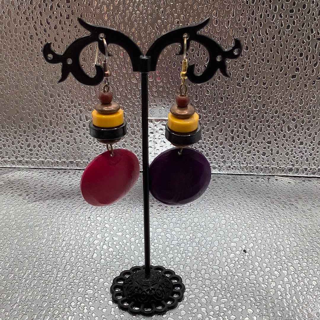 Stacked bead earrings Main image