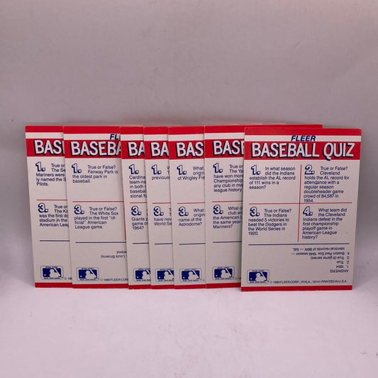 Fleer Baseball Quiz Sports Card