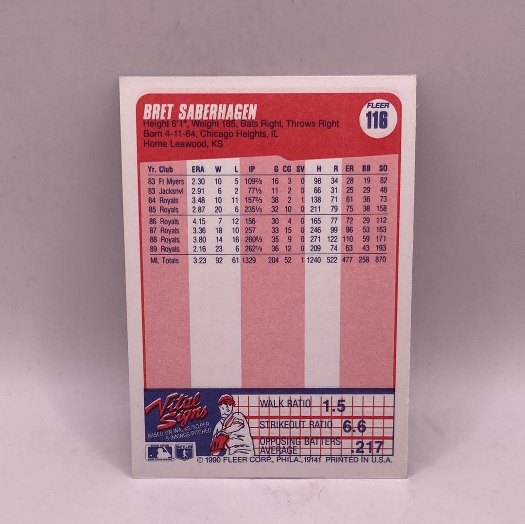Fleer Bret Saberhagen Sports Card