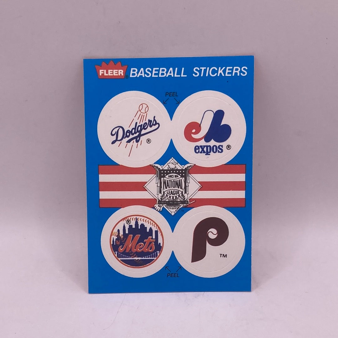 Fleer Los Angeles Dodgers Montreal Expos New York Mets Philadelphia Phillies Stickers Main image