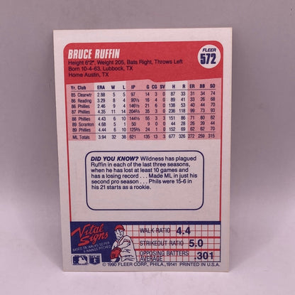 Fleer Bruce Ruffin Sports Card