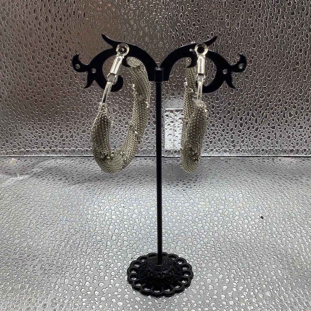Silver hoop earrings