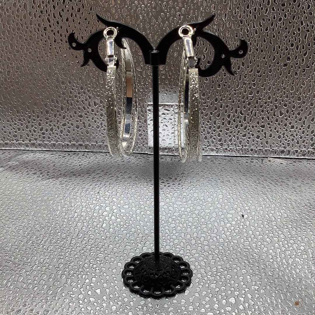 Silver hoop earrings