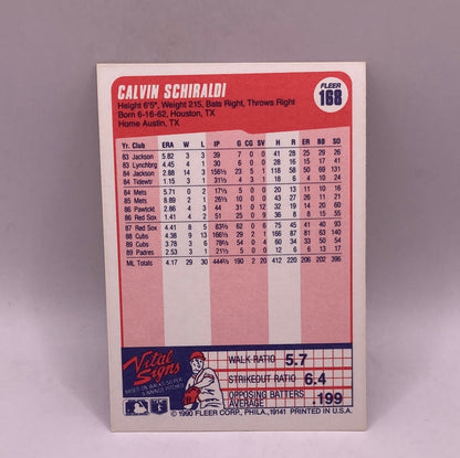 Fleer Calvin Schiraldi Sports Card