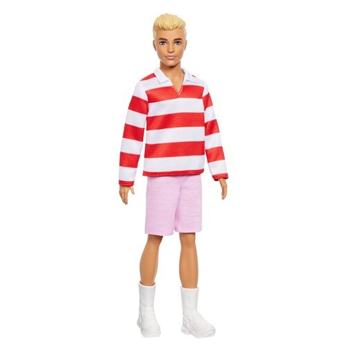 Barbie Fashionista - Select Figure(s) #241 Ken (Blonde Hair, Sriped Shirt)
