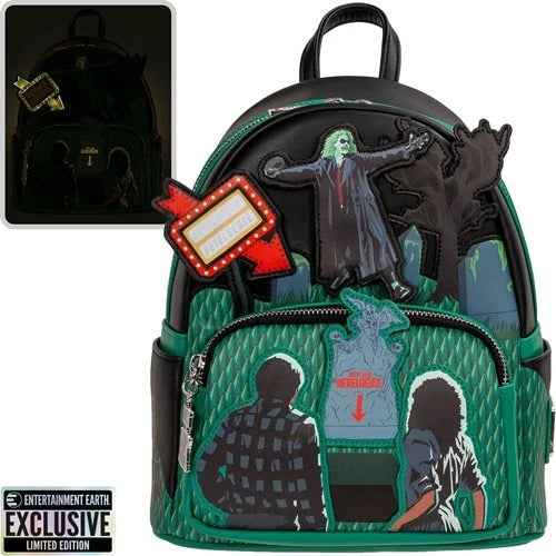 Loungefly Beetlejuice Graveyard Glow-in-the-Dark Mini-Backpack - Entertainment Earth Exclusive