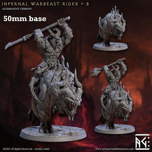 Infernal Belzatu Warbeast Riders: Sculpt B (Demon Warrior Cavalry Unit)