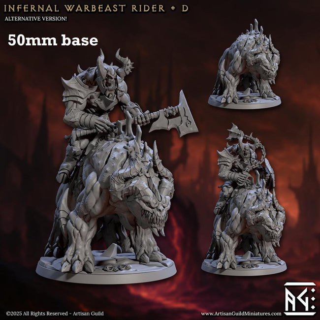 Infernal Belzatu Warbeast Riders: Sculpt D (Demon Warrior Cavalry Unit) Hover Image