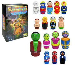 Infinity Gauntlet Pin Mates Wooden Collectibles Set of 16 - Convention Exclusive - Collectors World Toys