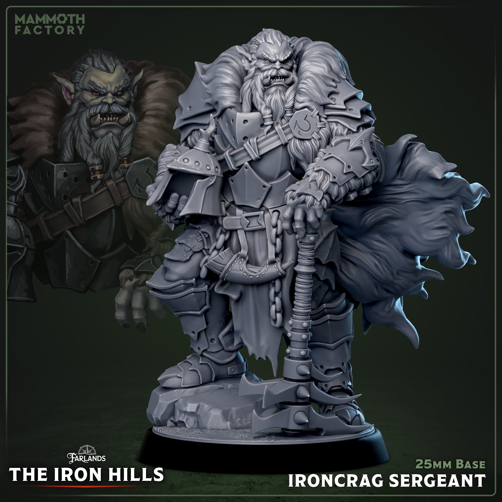 Ironcrag Sergeant (Male Orc Veteran Barbarian) Main image