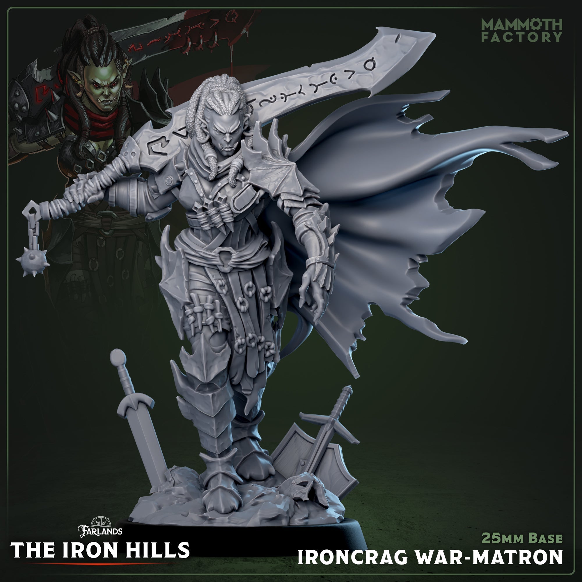 Ironcrag War-Matron (Female Orc Barbarian Champion) Main image