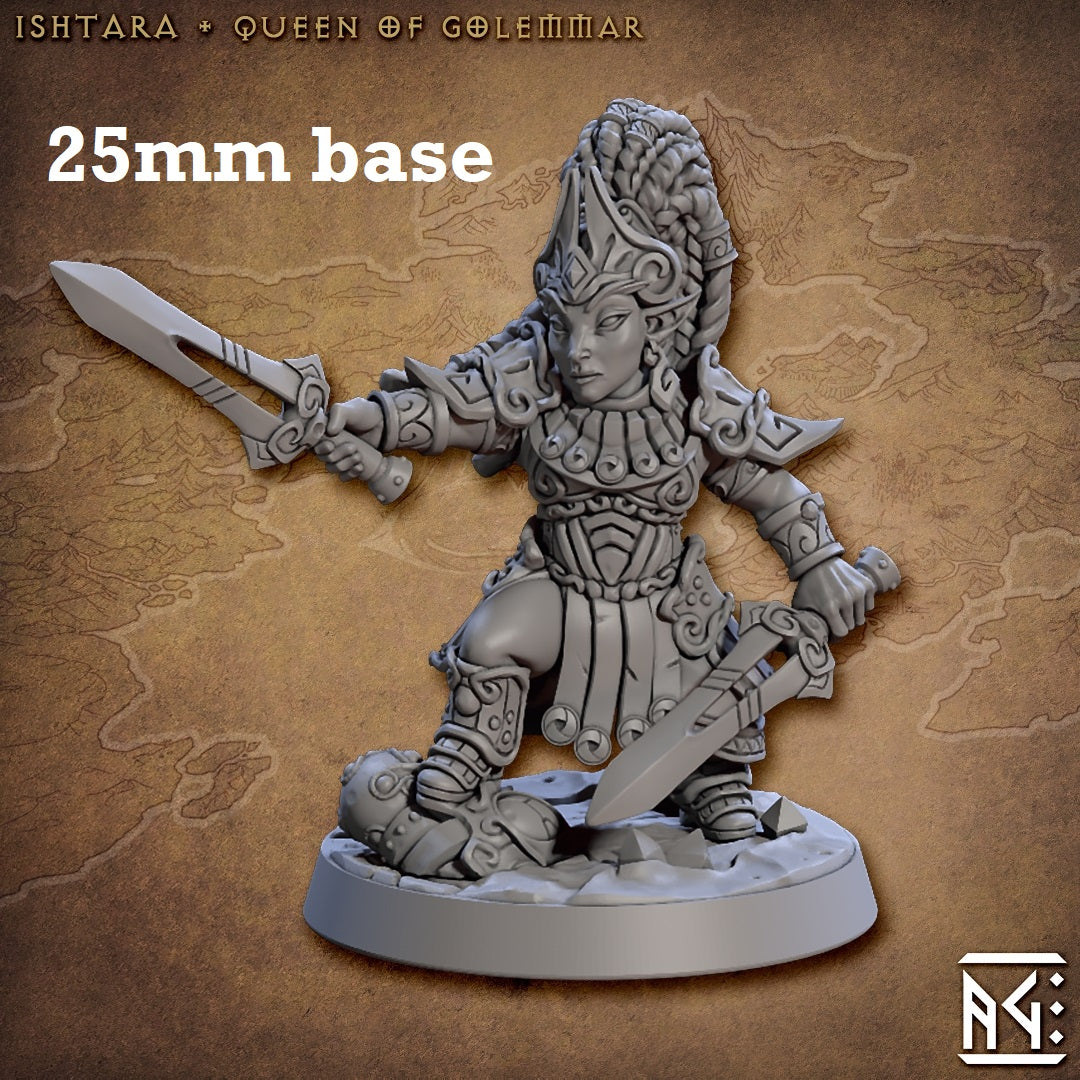 Ishtara, Queen of Golemmar (Female Gnome Fighter Noble) Main image