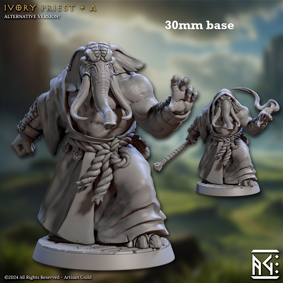 Ivory Priest - Sculpt A (Male Loxodon Monk) Main image