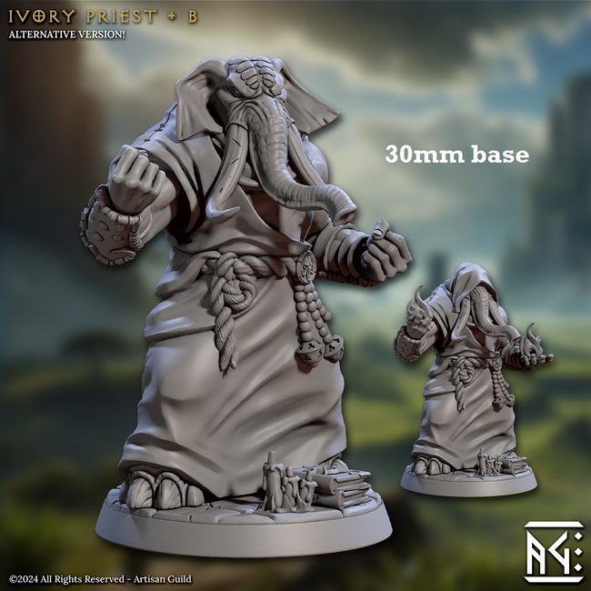 Ivory Priest - Sculpt B (Male Loxodon Monk) - Hover Image