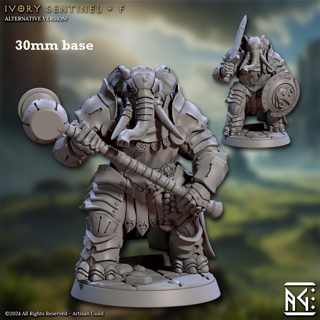 Ivory Sentinel - Sculpt F (Female Loxodon Warrior) Main image