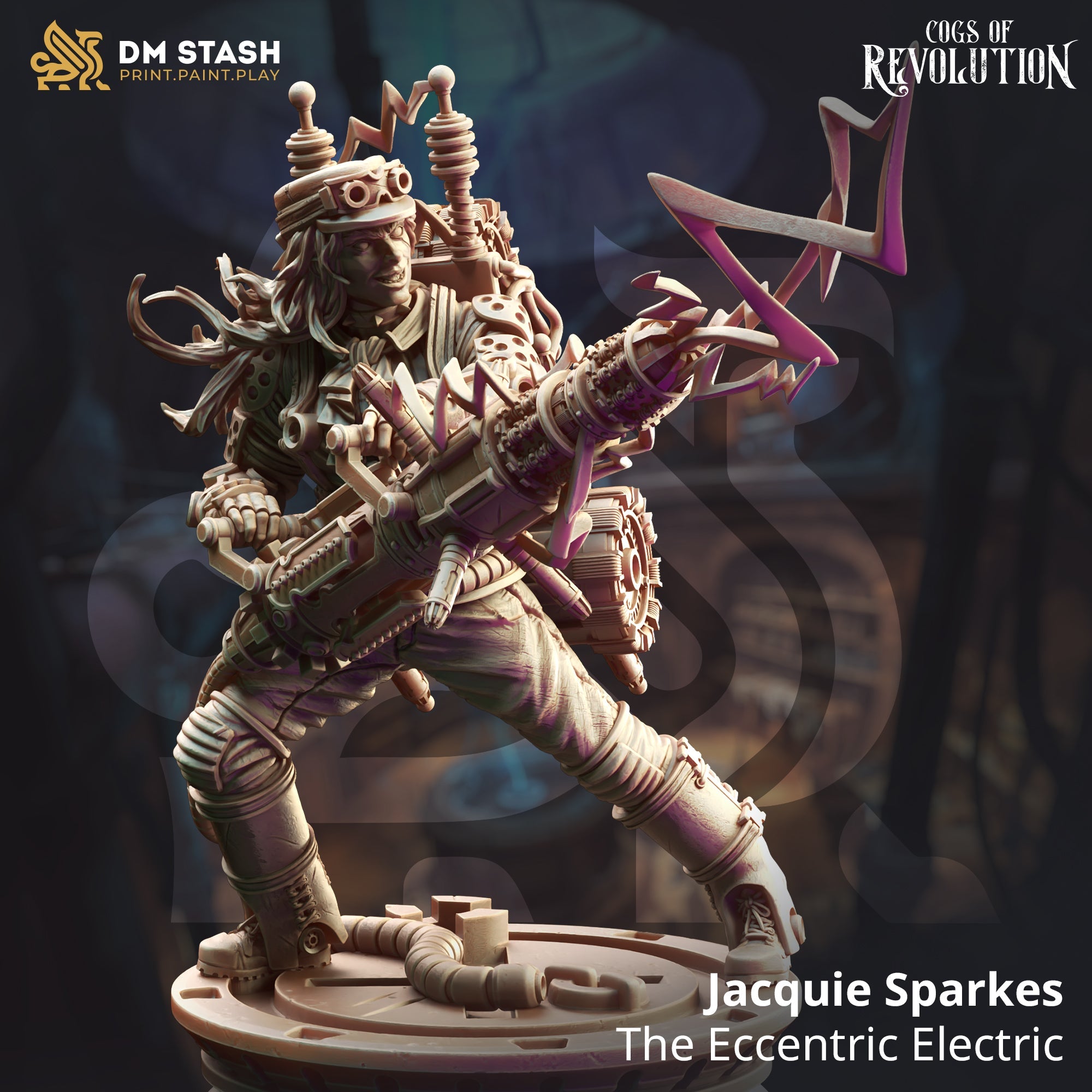 Jacquie Sparkes, The Eccentric Electric (Female Human Artificer) Main image