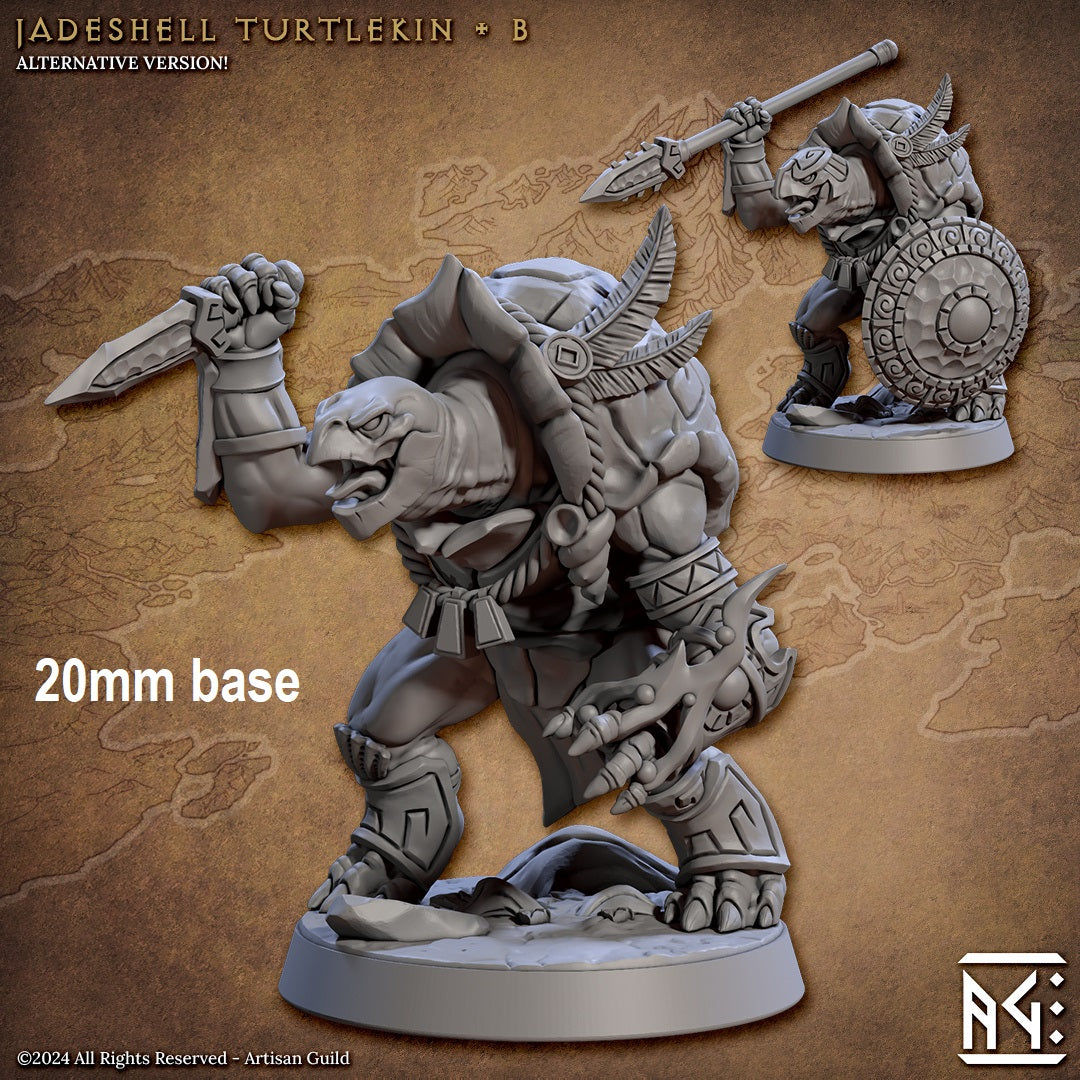 Jadeshell Turtlekin Warrior (Base Sculpt B)