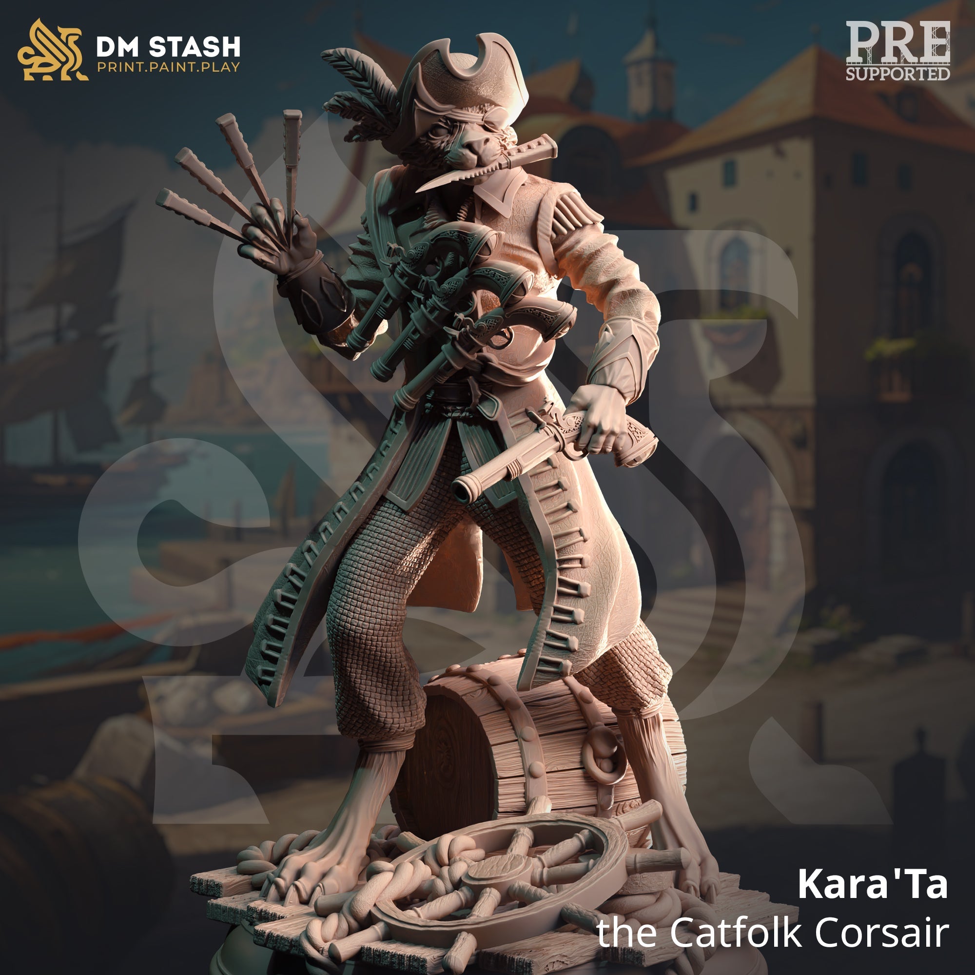 Kara'Ta, The Catfolk Corsair (Male Tabaxi Pirate) Main image